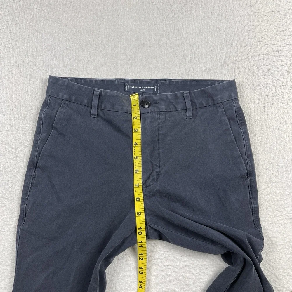 Everlane Pants Mens 30x28 (Actual 29x26.5) Blue Uniform Slim Fit Minimalist Work